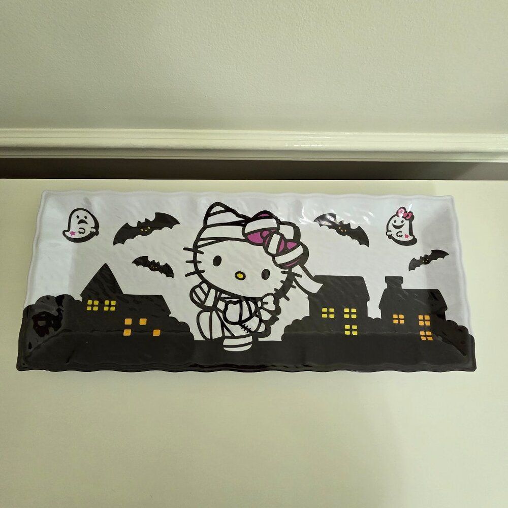 HELLO KITTY Halloween Melamine Serving Tray | Large Plate Dishwasher Safe NEW